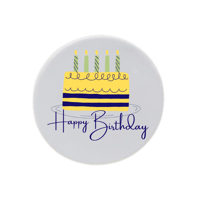 Yellow Cake Birthday Disc