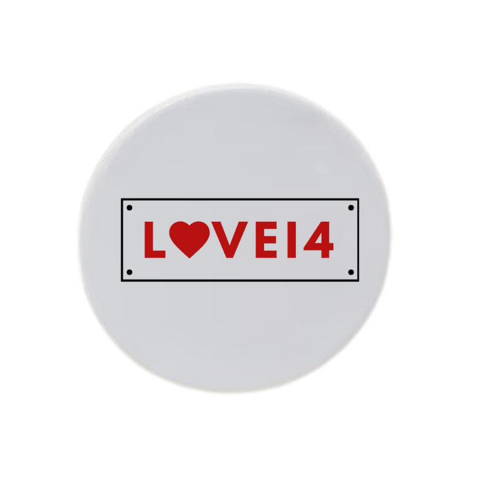 Love License Plate Disc