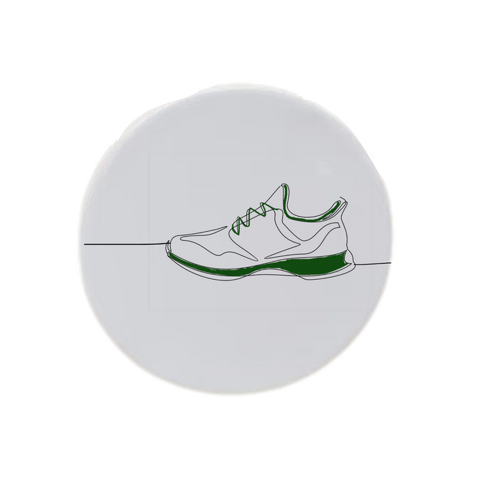 Tennis Shoe Green Disc