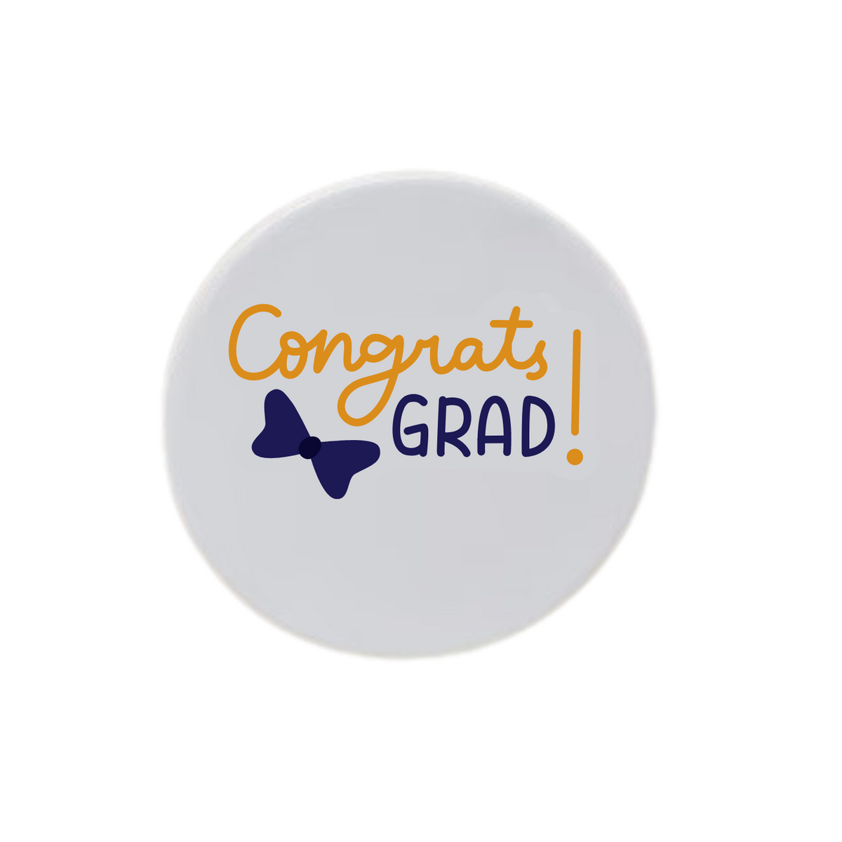 Congrats Grad Blue Bow Tie Disc