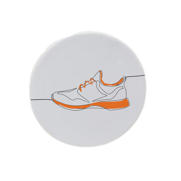Orange Tennis Shoe Disc
