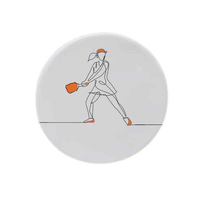 Girl Playing Pickleball Disc